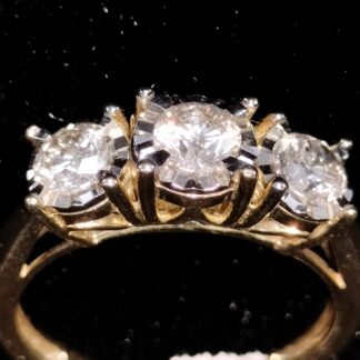 14K Ring W/Dia Size 7 .75ct