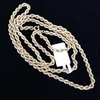 14K Rope Chain Hollow 30"