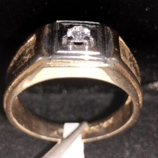 14K Y/G Ring W/dia .10tcw