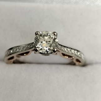 14K Solitaire Ring .83ct