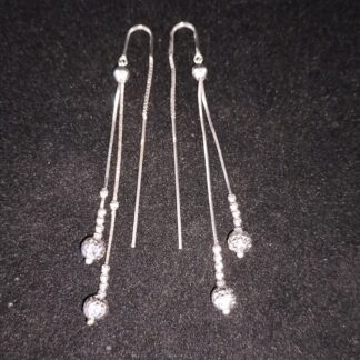 18K W/gold Dangle Earrings