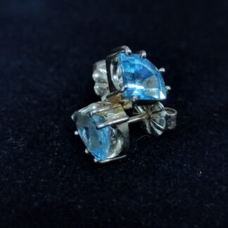 14k Blue Topaz Earrings
