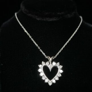 14k W/gold Chain & Heart Pendant W/diamonds
