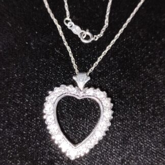 14k W/gold Chain & Dia Heart 1ct